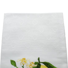 Load image into Gallery viewer, 100% Cotton Decorative Kitchen Dish Towel with Border - Made in Portugal - Lemons
