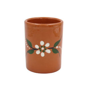 João Vale Hand-Painted Traditional Terracotta Mugs, Set of 4