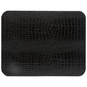 Costa Nova Club 100% PU Black Rectangular Placemat Set