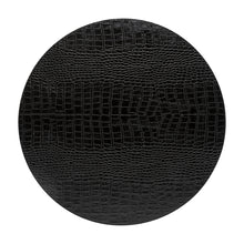 Load image into Gallery viewer, Costa Nova Club 100% PU Black Round Placemat Set
