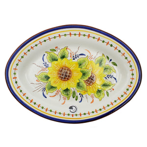 Hand-painted Portuguese Pottery Clay Terracotta Serving Platter