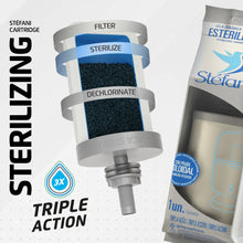 Load image into Gallery viewer, Stefani Sterilizing Ceramic Water Filter Cartridge Set – Triple Action Filtration with Activated Carbon &amp; Silver (3 Pack)

