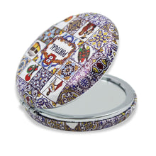 Load image into Gallery viewer, Portuguese Azulejo Tile Pocket Mirror with Traditional Portugal Imagery
