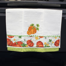 Load image into Gallery viewer, 100% Cotton Decorative Kitchen Dish Towel with Border - Made in Portugal - Pumpkin
