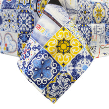 Load image into Gallery viewer, 100% Cotton Tablecloth with Portuguese Azulejo Design and Traditional Motifs -  Made in Portugal
