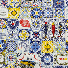 Load image into Gallery viewer, 100% Cotton Tablecloth with Portuguese Azulejo Design and Traditional Motifs -  Made in Portugal
