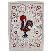Load image into Gallery viewer, Traditional Good Luck Rooster and Viana Heart Cotton Kitchen Dish Towel, Set of 2
