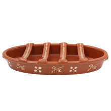 Load image into Gallery viewer, Traditional Portuguese Clay Terracotta Hand-Painted Sausage Roaster

