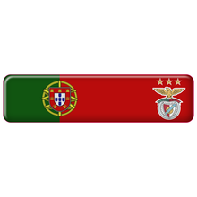 Load image into Gallery viewer, Portugal Rectangular Flag Domed Stickers – SL Benfica Design, Set of 3
