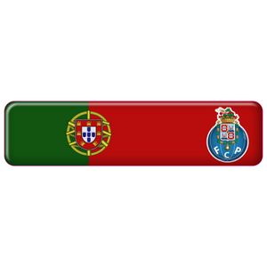 Portugal Rectangular Flag Domed Stickers – FC Porto Design, Set of 3