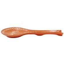 Load image into Gallery viewer, Hand-Painted Terracotta Spoon Rest – Made in Portugal, Traditional Design
