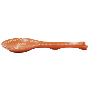 Hand-Painted Terracotta Spoon Rest – Made in Portugal, Traditional Design