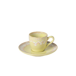 Casafina Taormina Yellow Espresso Cup and Saucer Set