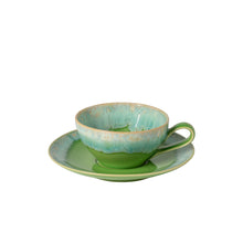 Load image into Gallery viewer, Casafina Taormina Lime Green Tea Cup and Saucer Set
