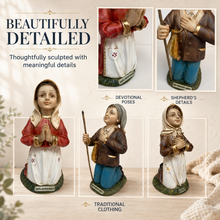 Load image into Gallery viewer, Hand-Painted Fátima Shepherd Children Statues, Set of 3 – Made in Portugal
