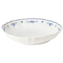 Load image into Gallery viewer, Costa Nova Vila White &amp; Blue Low Serving Bowl
