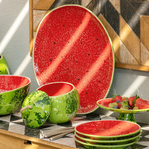 Bordallo Pinheiro Watermelon Dessert Plates, Set of 4