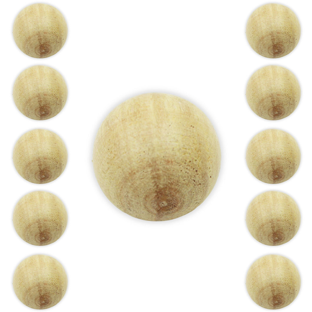 Set of 10 Natural Wooden Foosball Balls