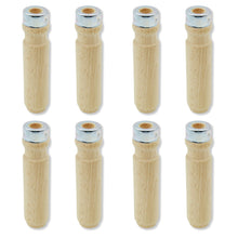 Load image into Gallery viewer, Set of 8 Wooden Foosball Handles for Portuguese Tables, Smooth
