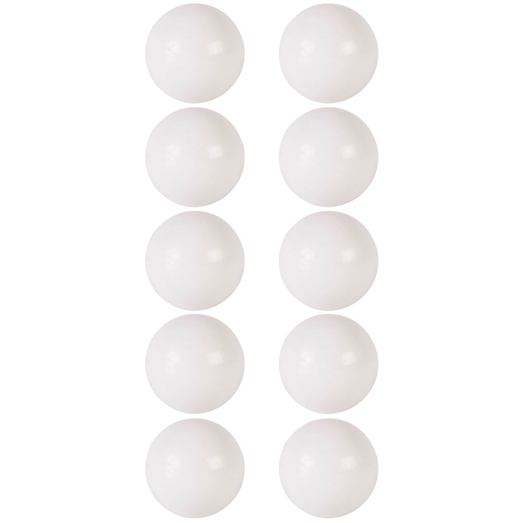 Set of 10 White Professional Foosball Balls