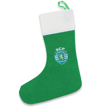 Load image into Gallery viewer, Official Sporting CP Christmas Stocking - Green Stocking with Sporting Logo
