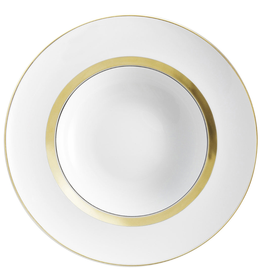 Vista Alegre Domo Gold Porcelain Soup Plate - Set of 4