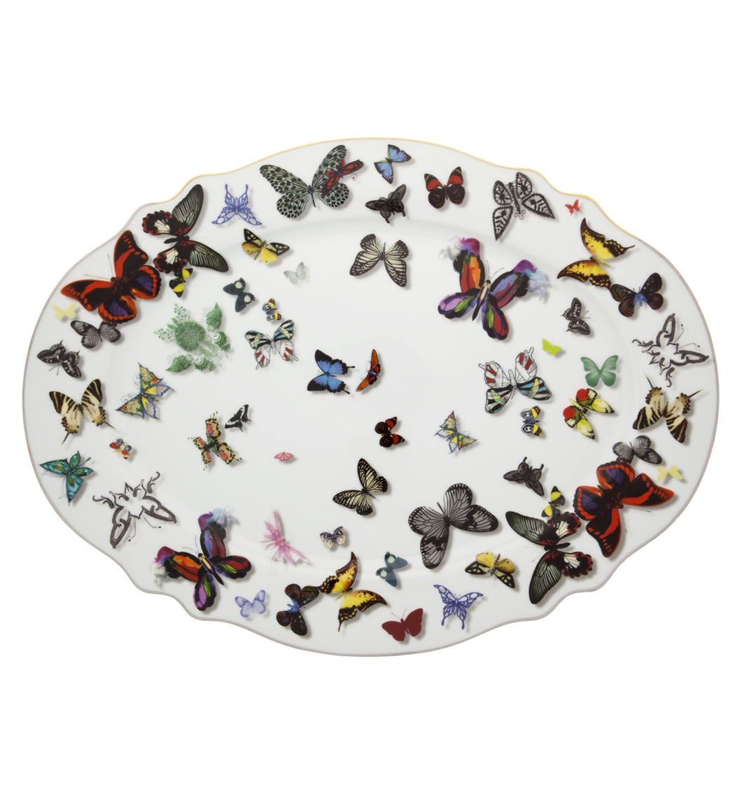 Vista Alegre Butterfly Parade Large Oval Platter