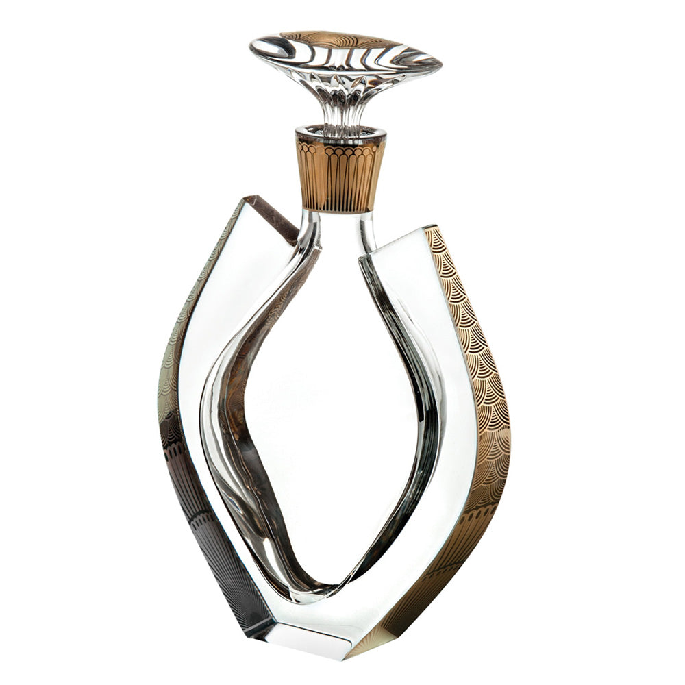 Vista Alegre Crystal Fenix Whisky Decanter With Gold