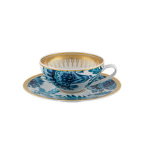 Load image into Gallery viewer, Vista Alegre Porcelain Gold Exotic Set of 4 Tea Cup With Saucer
