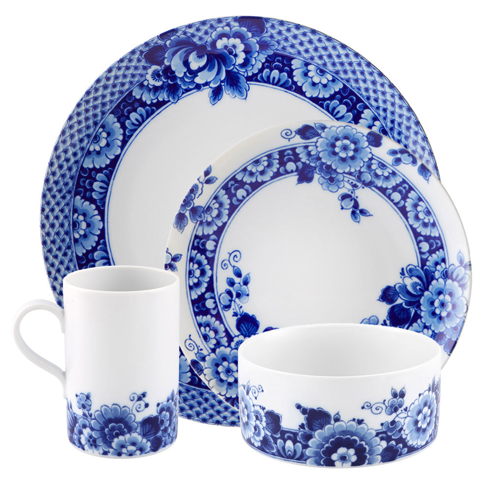 Vista Alegre Porcelain Blue Ming 4 Piece Dinnerware Set