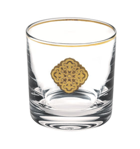 Vista Alegre Crystal Golden Old Fashion with Gold