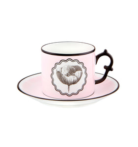 Vista Alegre Herbariae Pink Tea Cup and Saucer