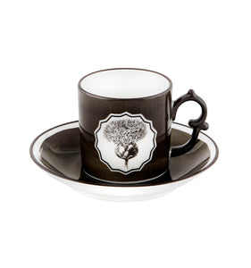 Vista Alegre Herbariae Black Coffee Cup and Saucer