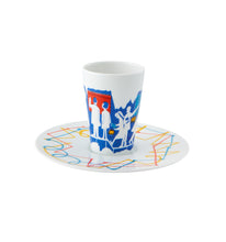 Load image into Gallery viewer, Vista Alegre Escape Goat Coffee Cup with Saucer I - Set of 2
