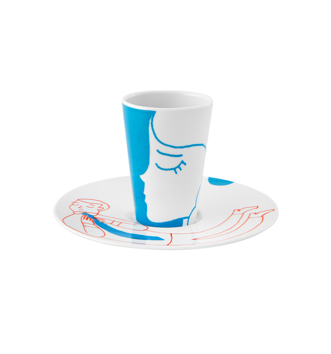 Vista Alegre Escape Goat Coffee Cup with Saucer II - Set of 2