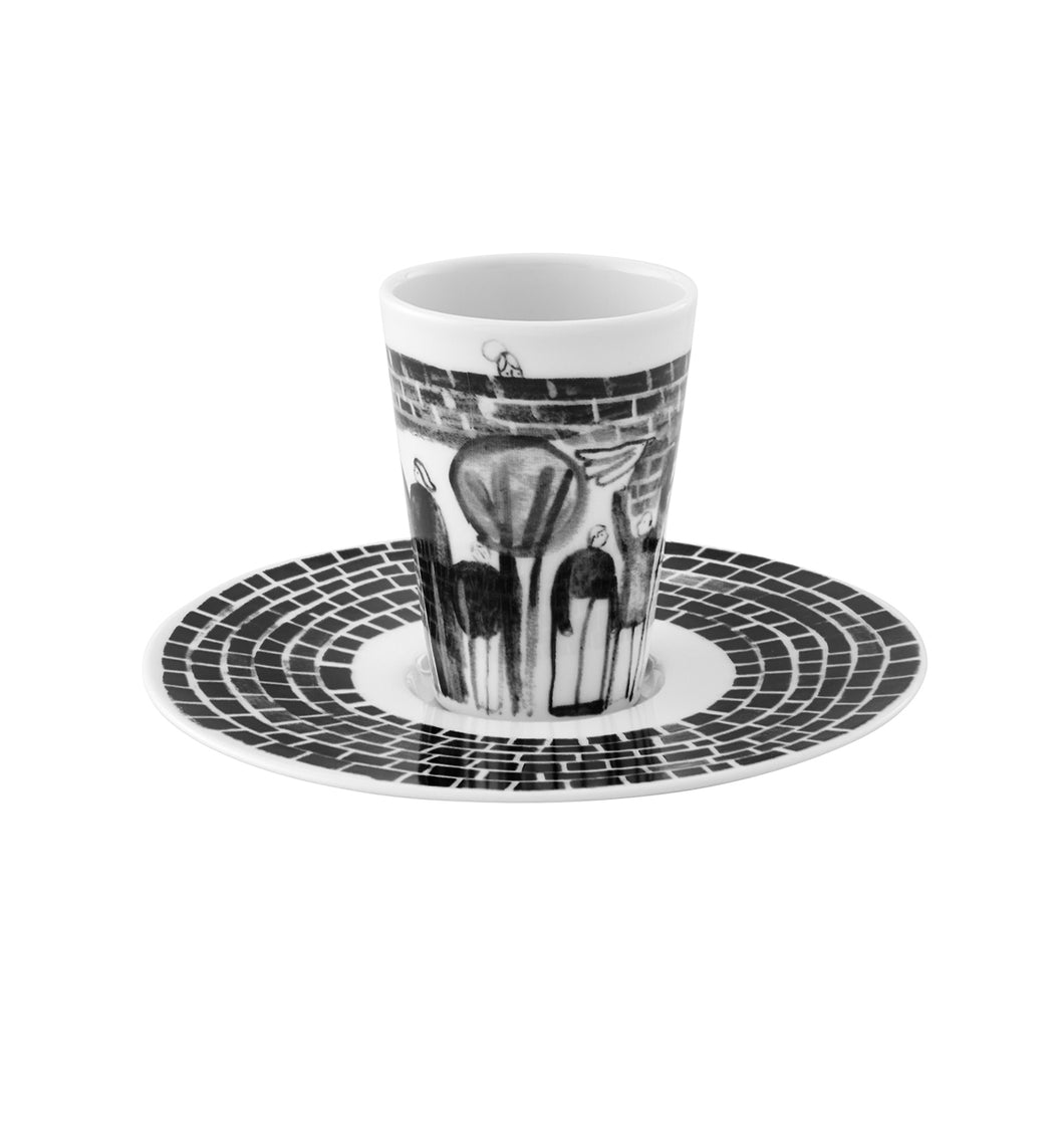 Vista Alegre Escape Goat Coffee Cup with Saucer XXXIII - Set of 2