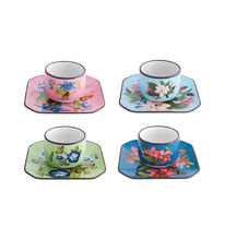 Load image into Gallery viewer, Vista Alegre Fête Vos Jeux Coffee Cups and Saucers, Set of 4
