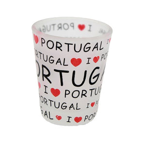 I Love Portugal Glass Shot Souvenir - Set of 2