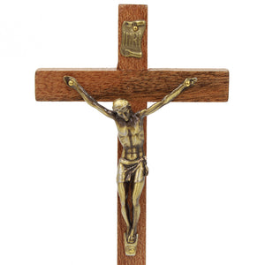 6" Wooden Wall Crucifix Jesus Christ Cross