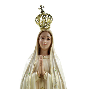 23.5" Our Lady Of Fatima Virgin Mary Beige Religious Statue, #1036V