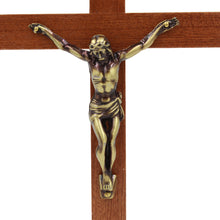 Load image into Gallery viewer, 9.25&quot; Wooden Wall Crucifix Jesus Christ Cross
