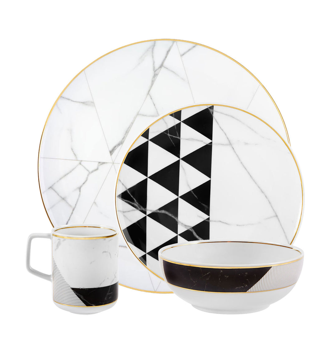 Vista Alegre Carrara 4 Piece Dinnerware Set