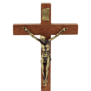 7" Wooden Altar Crucifix With Stand