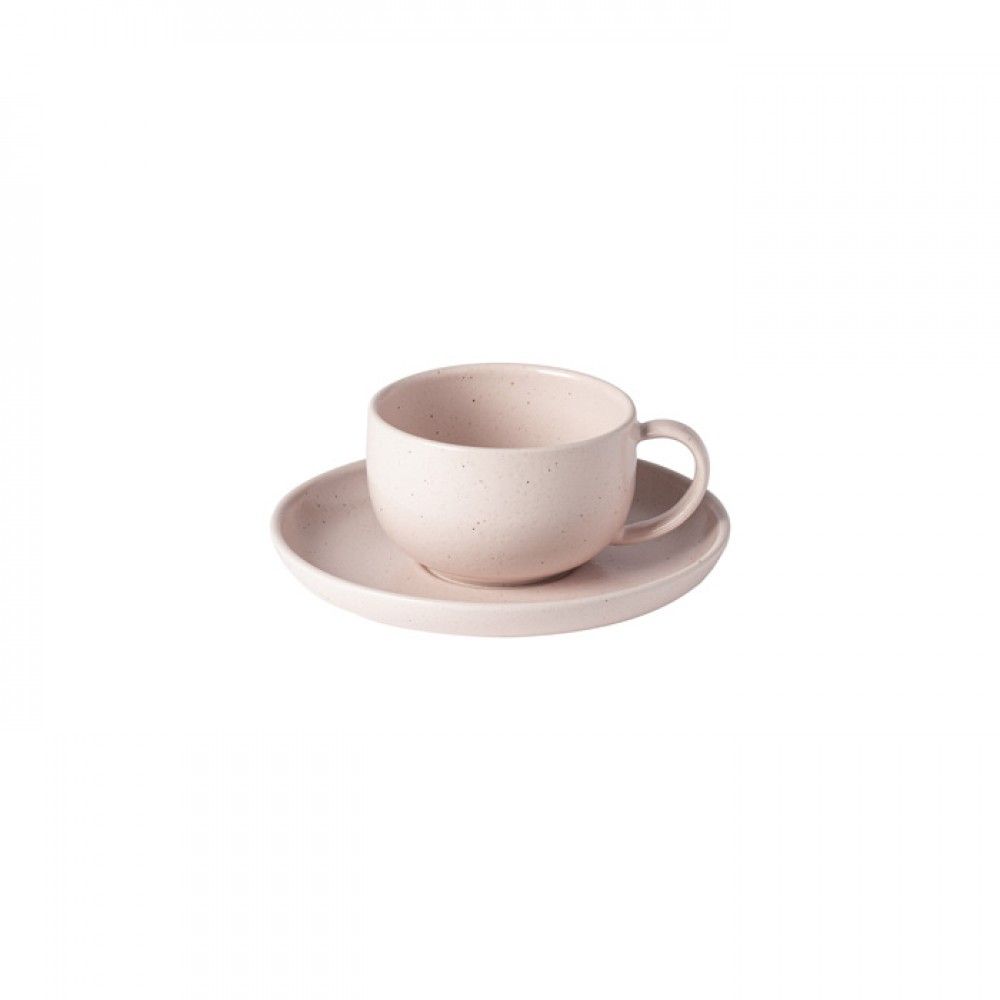 Casafina Pacifica 7 oz. Marshmallow Rose Tea Cup and Saucer Set