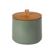 Load image into Gallery viewer, Casafina Pacifica 8&quot; Artichoke Canister with Oak Lid

