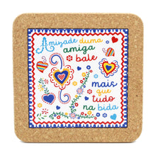 Load image into Gallery viewer, Traditional Portuguese Ceramic Tile Trivet With Cork

