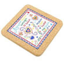 Load image into Gallery viewer, Traditional Portuguese Ceramic Tile Trivet With Cork
