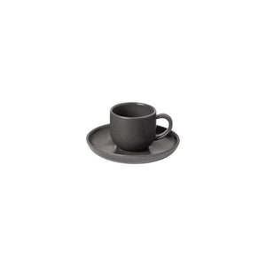 Casafina Pacifica 2 oz. Seed Grey Coffee Cup and Saucer Set
