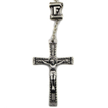 Load image into Gallery viewer, Our Lady of Fatima Black Crystal Rosary with Fatima Letters
