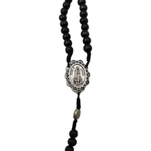 Load image into Gallery viewer, Our Lady of Fatima Black Wood Shiny Beads Rosary
